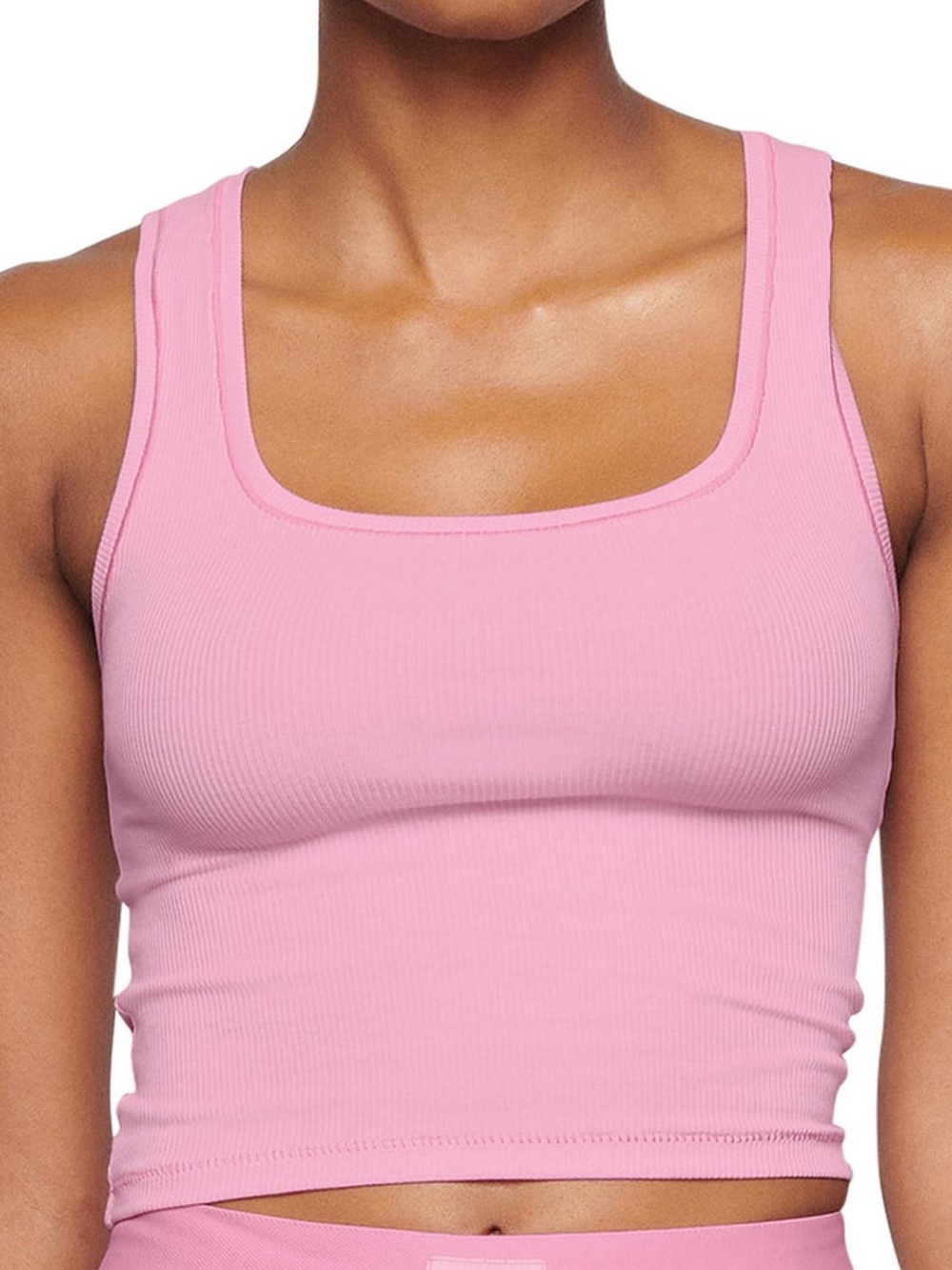 Skims Lounge Cotton Rib Tank - Bubblegum Pink